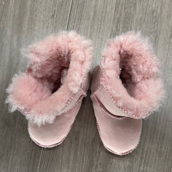 Staheekum Infant Boots Girls Sz XL Very Warm Shearling Lined Booties Suede Pink - Picture 9 of 12